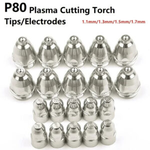 P80 Plasma Cutting Electrodes Nozzles CNC Cutter P80 Plasma Torch Consumable Tips 1.1 1.3 1.5 1.7mm