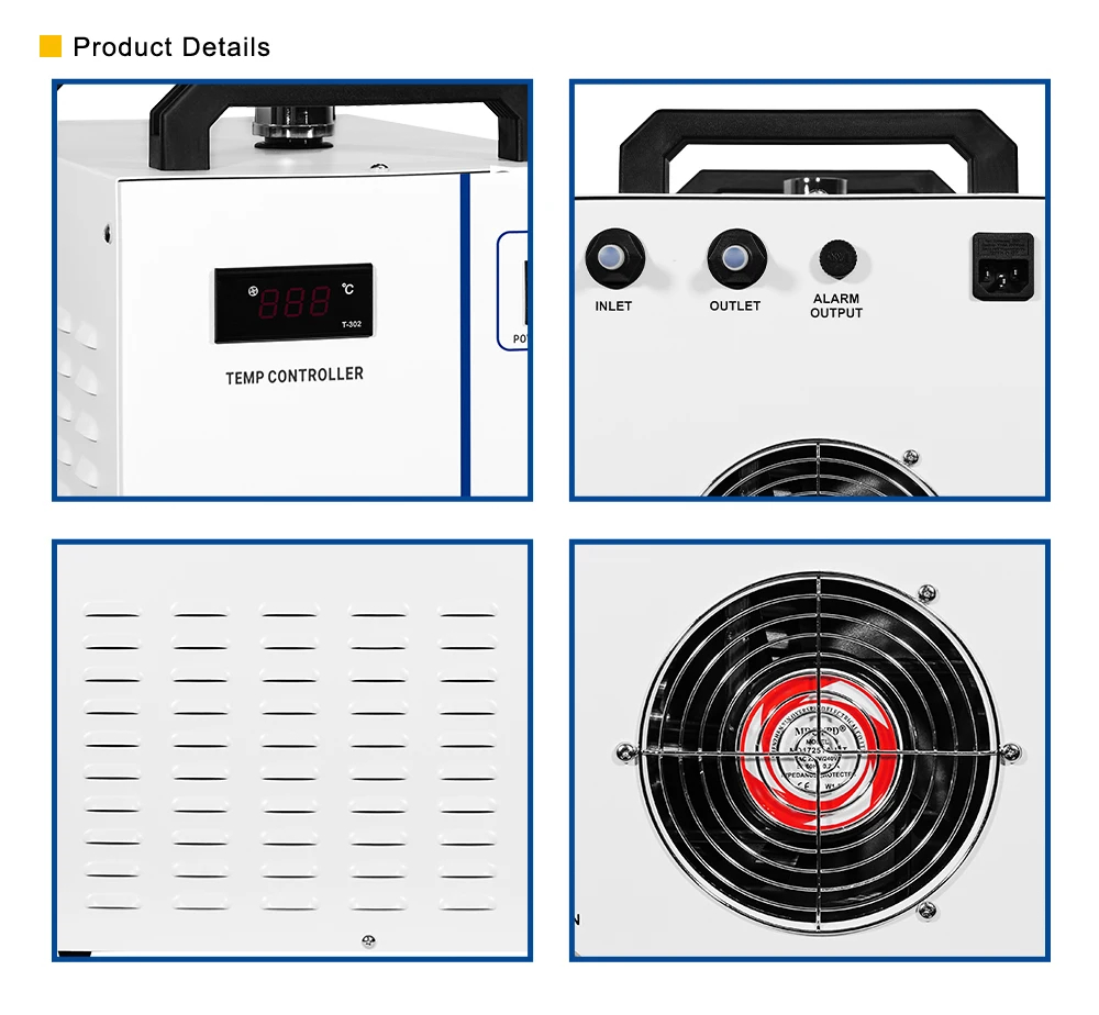 CW3000 Industrial Water Chiller for CO2 Laser Engraving Cutting Machine Cooling 60W 80W Laser Tube DG110V AG220V