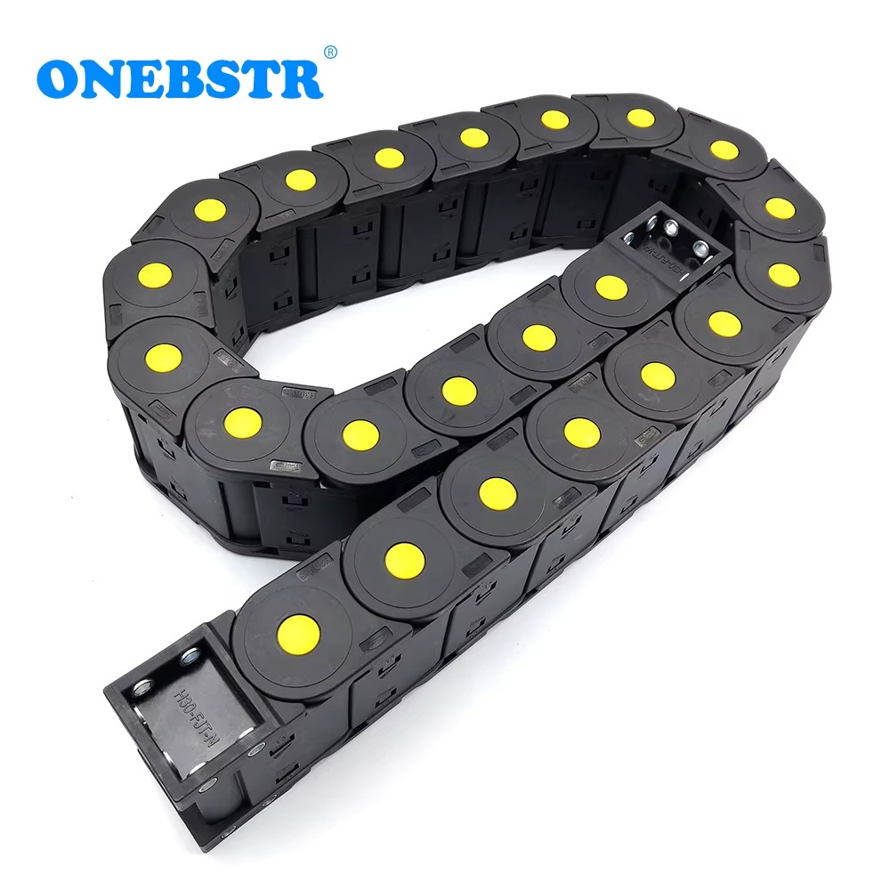 Chaîne porte-câbles 1Meter 25 Series Towline Wire Carrier Cable Drag Chain Equipment Protection Tanks Enclosed Bilateral Opening
