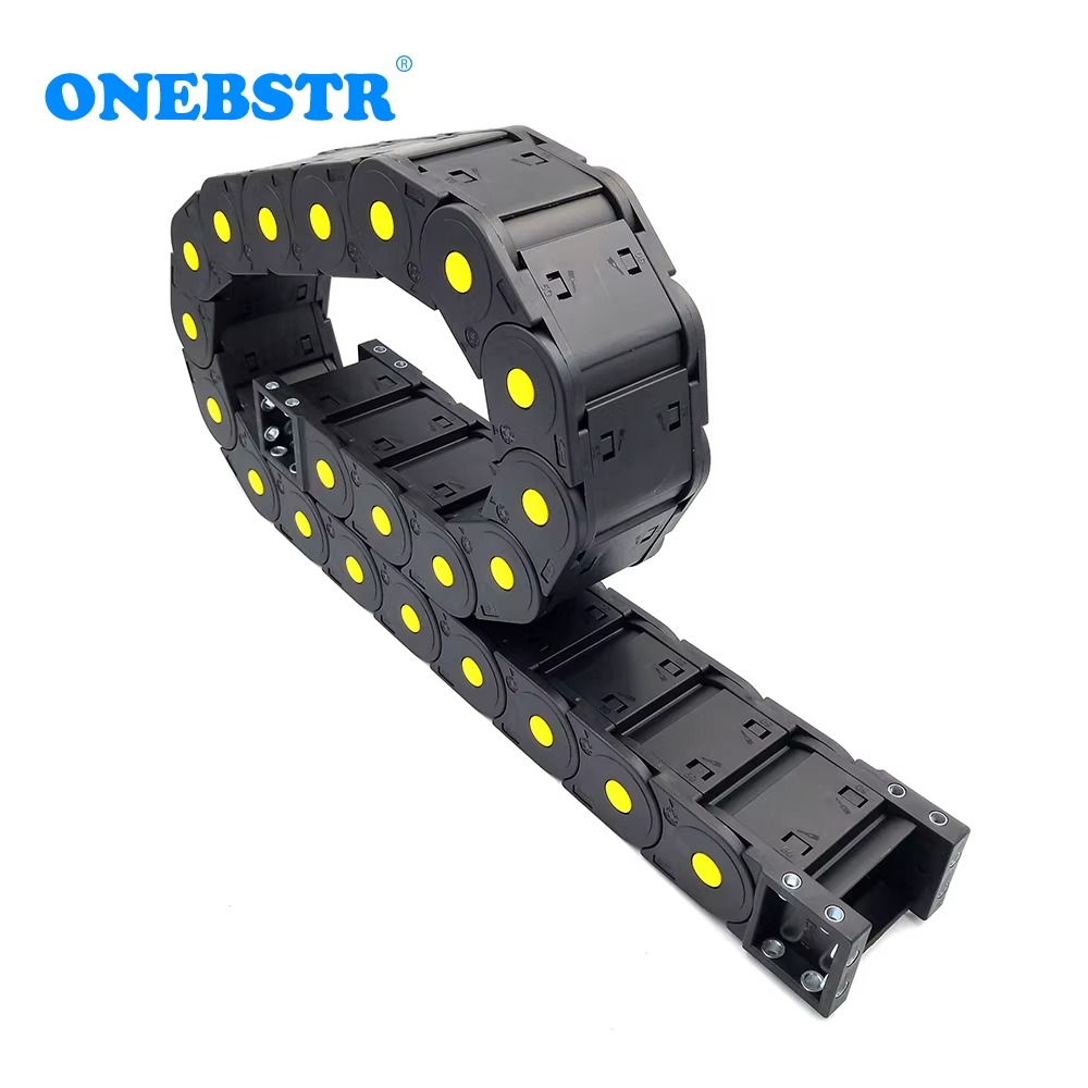 Chaîne porte-câbles 1Meter 25 Series Towline Wire Carrier Cable Drag Chain Equipment Protection Tanks Enclosed Bilateral Opening