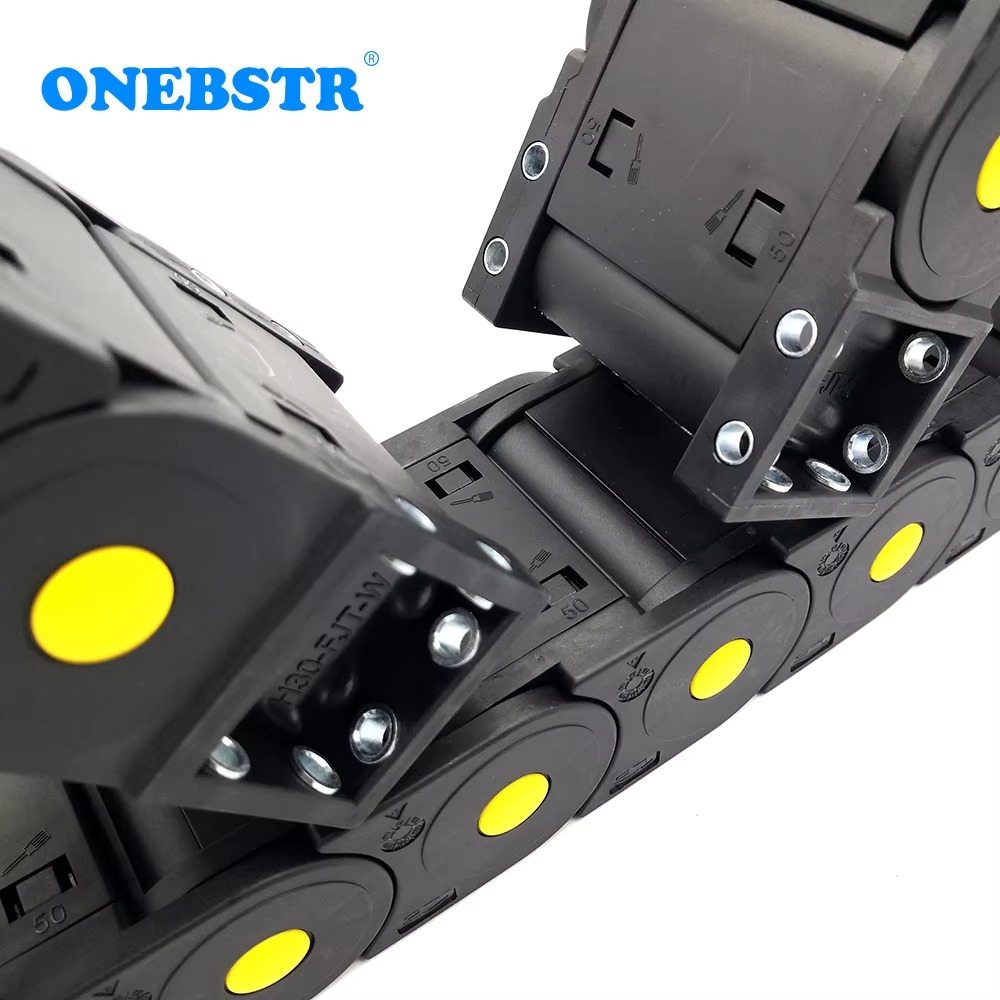 Chaîne porte-câbles 1Meter 25 Series Towline Wire Carrier Cable Drag Chain Equipment Protection Tanks Enclosed Bilateral Opening