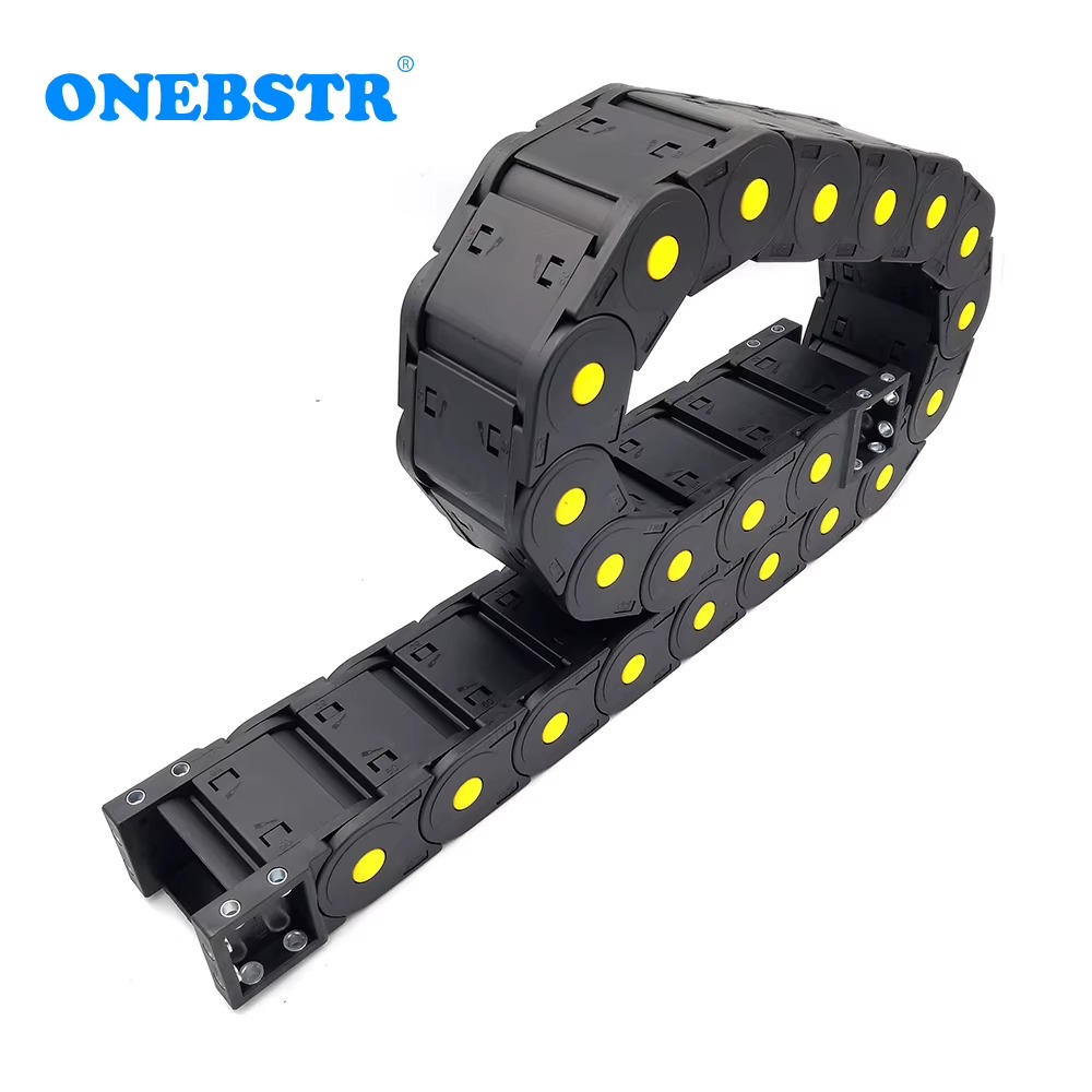 Chaîne porte-câbles 1Meter 25 Series Towline Wire Carrier Cable Drag Chain Equipment Protection Tanks Enclosed Bilateral Opening