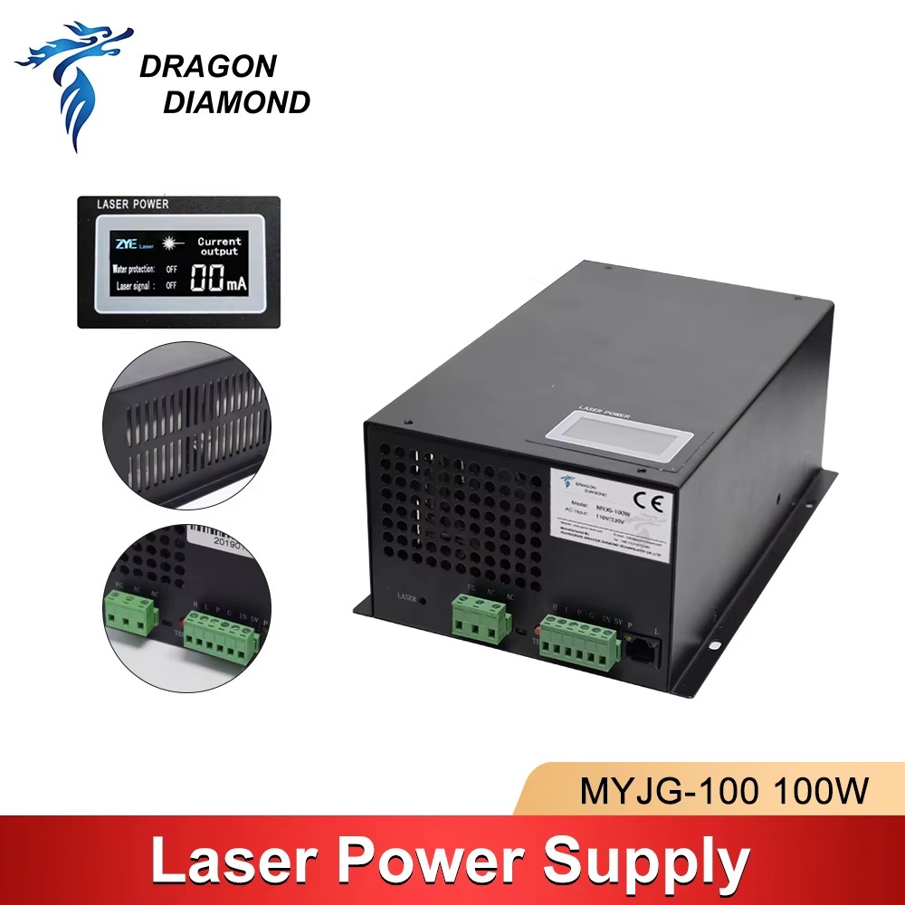 Power Supply (Alimentation) MYJG 100W Co2 Laser Power Supply 110/220V With Display Screen For 80W 100W Co2 Laser Tube Cutting Laser Engraver Machine 6 sold