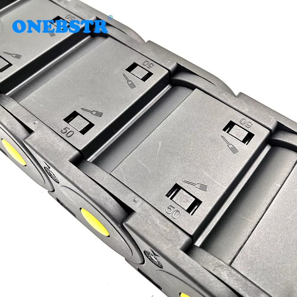Chaîne porte-câbles 1Meter 25 Series Towline Wire Carrier Cable Drag Chain Equipment Protection Tanks Enclosed Bilateral Opening