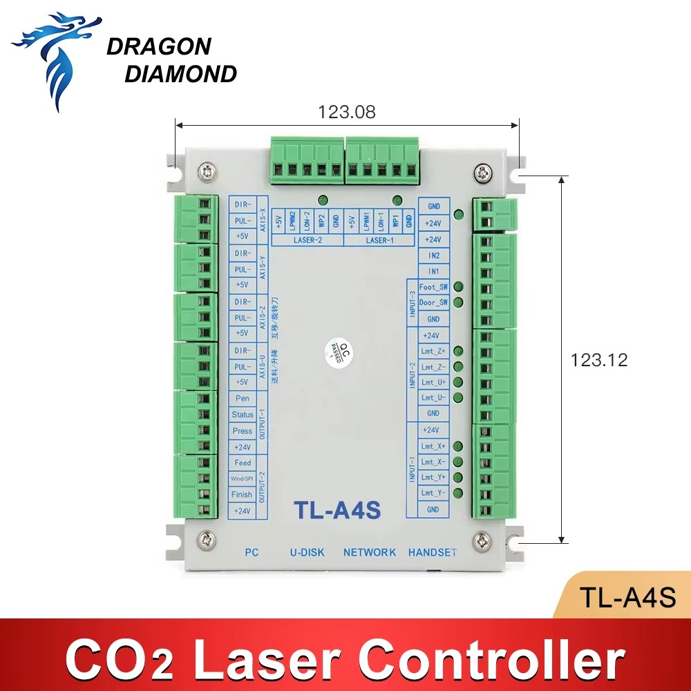 Contrôleur Laser CNC TL-A4S Co2 Laser Controller System For K40 Engraving Cutting Machine Control Card Replace Ruida Leetro Trocen