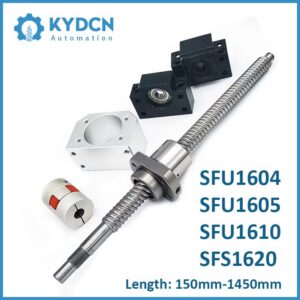 Écrou pour vis à billes CNC SFU1604 SFU1605 SFU1610 SFS1620 Ball Screw Set Length 150-1450mm BK12+BF12+DSG16H+Nut+Ball Screw C7 CNC Ball Screw Set