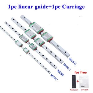 1 linear guide+1 Carriage MGN7C MGN9C MGN12H MGN15C miniature linear rail slide MGN7H MGN12C MGN9H MGN15H 3D Printer Part