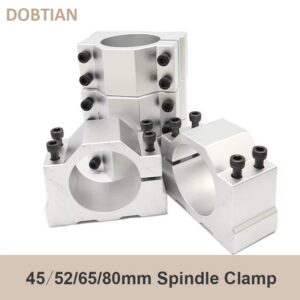 Spindle Clamp (Support broche) Aluminium CNC Spindle Clamp Holder Inner Diameter 52mm 65mm 80mm Z Axis Router Mount Bracket 800W 1.5KW 2.2KW Spindle Fixture