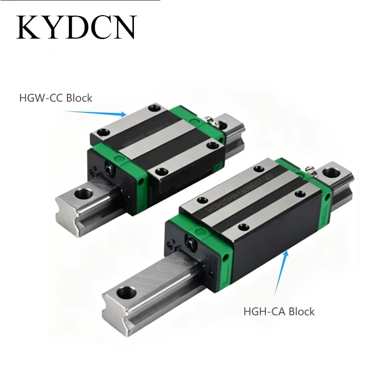 Patins de guidage linéaire CNC HGR20 Linear Rail Guide Kit 2pcs Linear Rail L 600-950mm + 4pcs HGH20CA HGW20CC Linear Bearing Slider for CNC 3D Printer